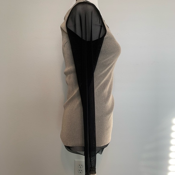 Unique Gold/Black Mesh Top - Picture 4 of 7